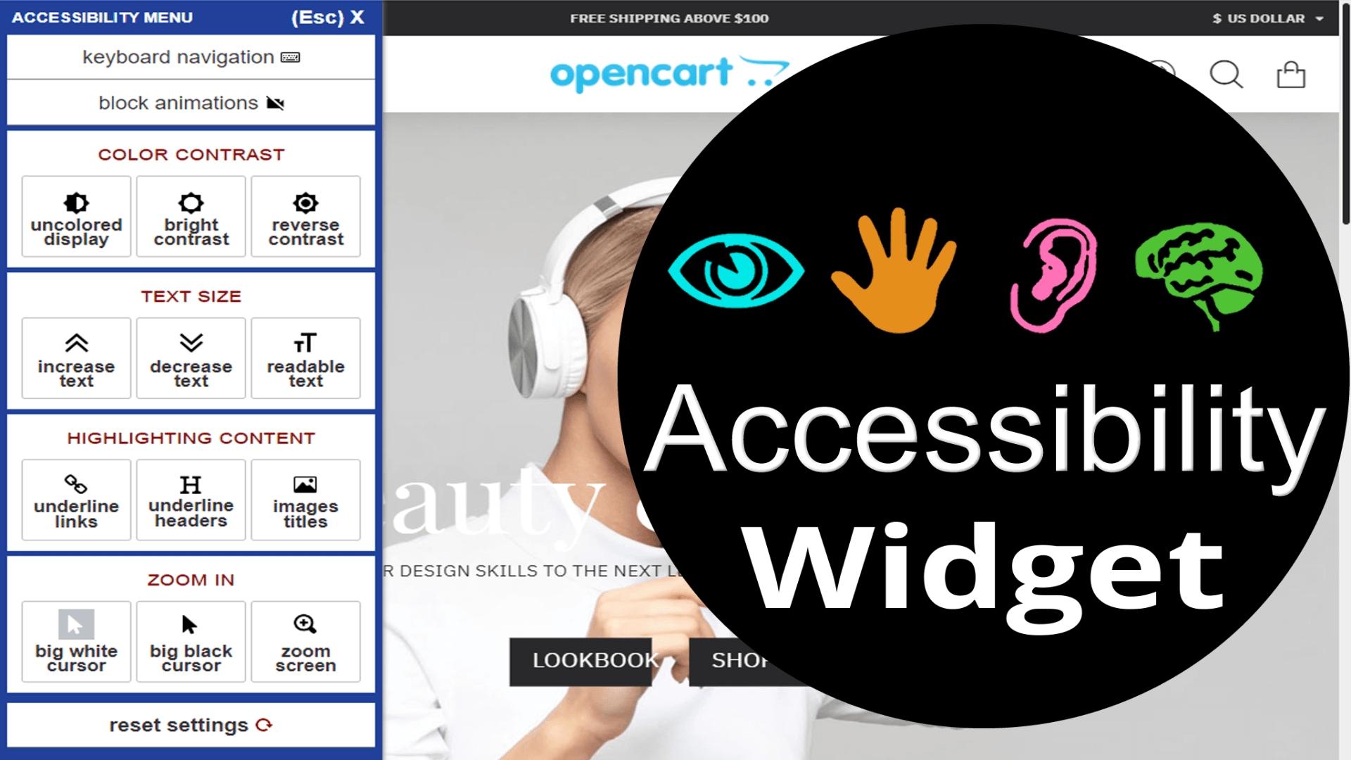 Accessibility Widget for WCAG and ADA Compliance