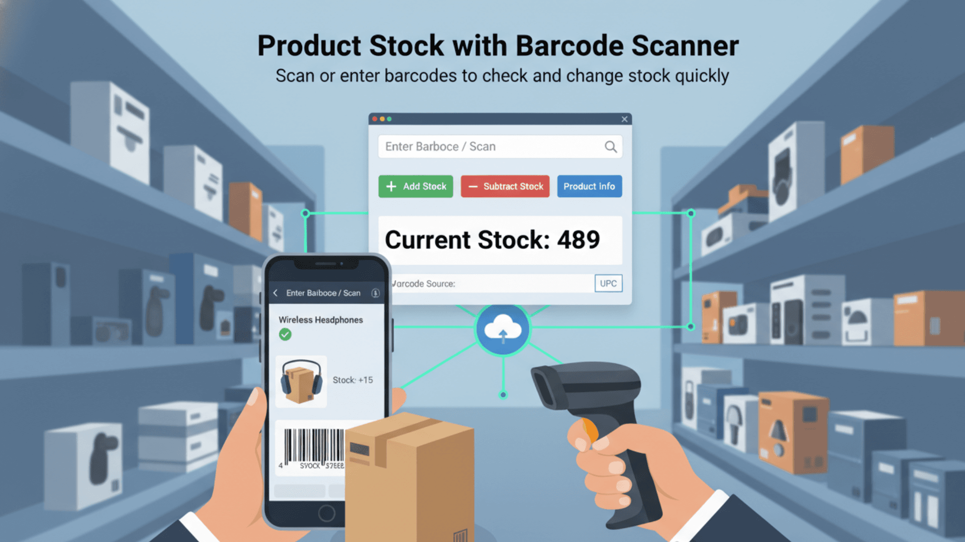 Product Stock with Barcode Scanner